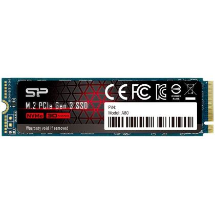 Silicon Power Ace - A80 1TB SSD PCIe Gen 3x4 PCIe Gen3 x 4 & NVMe 1.3, SLC cache + DRAM cache - Max 3400/3000 MB/s, EAN: 4713436123774