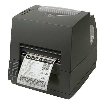 Етикетен принтер Citizen Label Industrial printer CL-S621II Thermal Transfer+Direct Print Speed 150mm/s, Print Width 4"(104mm)/Media Width min-max (25.4-118.1mm)/Roll Size max 125mm, Ext. diam.200mm, Core Size 25mm, Resol.203dpi/Interf.USB/RS-232+Opt.card