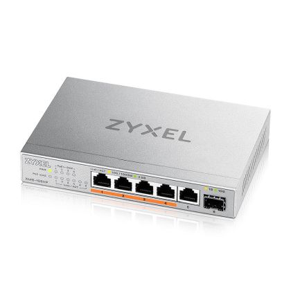 Switch ZyXEL XMG-105 5 porturi 2.5G + 1 SFP+, 4 porturi 70W total PoE++ Desktop MultiGig negestionatIntrerupator