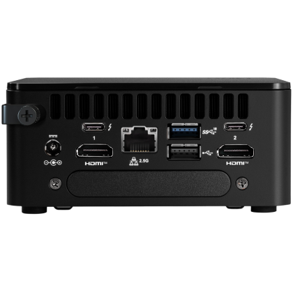 Kit ASUS NUC 13 Pro NUC13ANHi5, Procesor Core i5-1340P, 4xUSB, M.2 22x80 NVMe; 22x42 SATA, 2.Slot SATA de 5 inchi, LAN de 2,5 Gbe, 2xHDMI, 2x Thunderbolt 4 (USB-C+DP), fără cablu, unitate individuală,EAN: 5032037267885