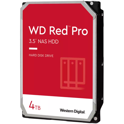 WD Red Pro 4TB SATA 6Gb/s 256MB Cache Internal 3.5inch 24x7 7200rpm optimized for SOHO NAS systems 1-24 Bay HDD Bulk