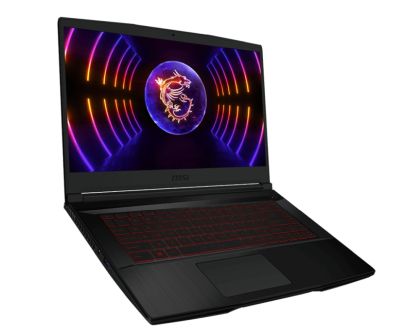 Laptop MSI Thin GF63 12VE, 15,6 inchi FHD (1920x1080), 144 Hz, nivel IPS, i7-12650H (10C/16T, 24 MB, până la 4,70 GHz), 16 GB DDR4 (2x8, 32GB DDR4 (2x8, 3SD) 4050 6GB GDDR6 (Până la 1605MHz), KBD pentru jocuri cu iluminare din spate roșu, FĂRĂ OS, Negru, 