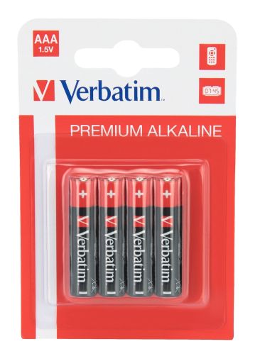 Battery Verbatim ALKALINE BATTERY AAA 4 PACK (HANGCARD)
