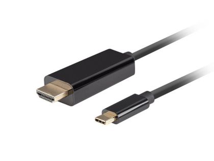 Cablu Lanberg USB-C (M) -> cablu HDMI(M) 2.0 4K 60 Hz 0,5 m, negru