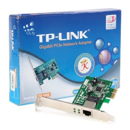 NIC TP-Link TG-3468, Adaptor de rețea Gigabit PCIe pe 32 de biți, Realtek RTL8168B, port RJ45 10/100/1000Mbps, MDI/MDIX automat