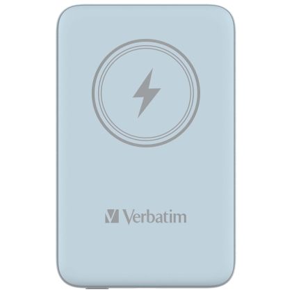 External battery Verbatim MCP-10BE Power Pack 10000 mAh with UBS-C® PD 20W / Magnetic Wireless Charging 15W Blue
