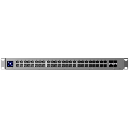 Ubiquiti USW-Pro-Max-48-PoE-EU 48 porturi, comutator Layer 3 Etherlighting cu ieșire de 2,5 GbE și PoE++, 16 porturi de 2,5 GbE inclusiv (8) PoE+ și (8) PoE++, 32 porturi GbE inclusiv (24) PoE+ și (8) PoE++, 4 porturi 10G SFP+, gata pentru alimentare de r