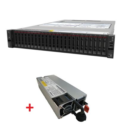 Сървър Lenovo ThinkSystem SR650, Xeon Silver 4210R (10C 2.4GHz 13.75MB Cache/100W), 32GB 2933MHz (1x32GB, 2Rx4 RDIMM), O/B, 9350-8i, 1Gb 4-port RJ45 LOM, 2x750W, XCC Enterprise, Tooless Rails