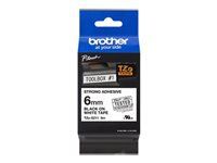 BROTHER P-Touch TZE-S211 black on white 6mm extra gluey