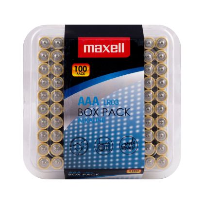 Alkalin piller MAXELL LR03 AAA 10x10 adet / 100 adet. PVC kutuda