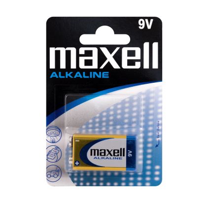 Alkalin pil MAXELL 6LF22 /6LR61/ /9V/ 1 adet, 12 adet/kutu.