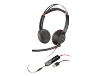 HP Poly Blackwire 5220 Blackwire 5200 series headset on-ear wired active noise cancelling 3.5mm jack USB-A black