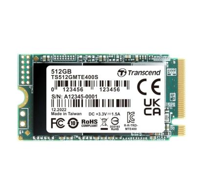 Твърд диск Transcend 512GB, M.2 2242, PCIe Gen3x4, NVMe, 3D TLC, DRAM-less