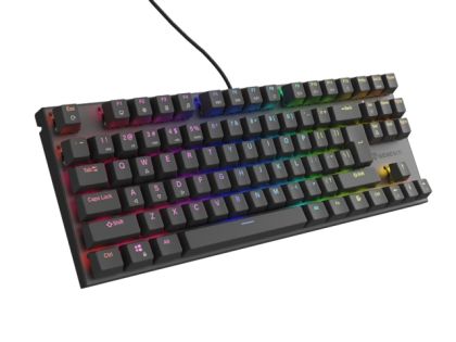 Keyboard Genesis Mechanical Gaming Keyboard Thor 303 TKL RGB Backlight Brown Switch US Layout Black