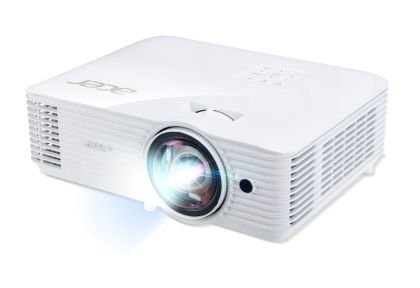 Мултимедиен проектор Acer Projector S1286H, DLP, Short Throw, XGA (1024x768), 3500 ANSI Lumens, 20000:1, 3D, HDMI, VGA, RCA, Audio in, Audio out, VGA out, DC Out (5V/1A, USB-A), Speaker 16W, Bluelight Shield, 3.1kg, White + Acer T82-W01MW 82.5" (16:10) Tr