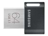 SAMSUNG FIT Plus USB flash drive Type-A 64GB 300 MB/s read 110 MB/s write resistant USB 3.1 flash drive with key ring Gray