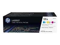 HP 131A original Toner cartridge U0SL1AM cyan magenta yellow standard capacity 3 x 1,800 pages 3-pack