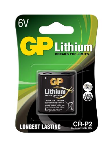 Fotoğraf lityum pil GP CR-P2, 6V