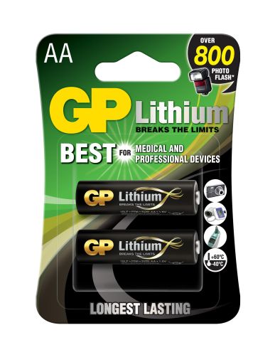 Lityum pil GP CR6 AA 1,5V 2 adet. bir kabarcık içinde