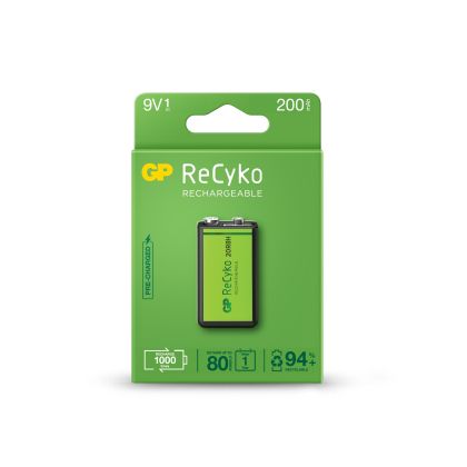 Akümülatör Bataryası GP R22 8.4V 200mAh RECYKO 20R8HN-GB1 NiMH 1 adet. GP ambalajında