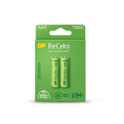 Akü Pil R6 AA 130AAHC-EB2 1300mAh NiMH 2 adet. GP ambalajında