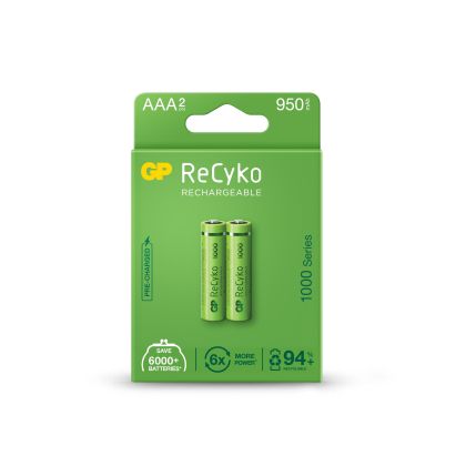 Akümülatör Pili GP R03 AAA 1000mAh NiMH 100AAAHCE-EB2 2 adet. GP ambalajında