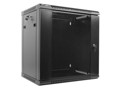 Комуникационен шкаф Lanberg rack cabinet 19'' wall-mount 12U / 600x450 for self-assembly (flat pack), black