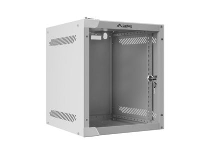 Комуникационен шкаф Lanberg rack cabinet 10” wall-mount 6U / 280x310 for self-assembly (flat pack), grey