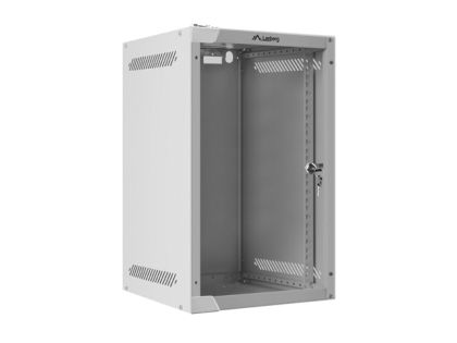Комуникационен шкаф Lanberg rack cabinet 10'' wall-mount 9U / 280x310 for self-assembly (flat pack), grey