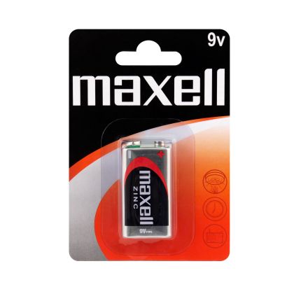 Цинк Манганова батерия MAXELL 6F22 /9V/ 1 бр. в блистер -20бр/кутия