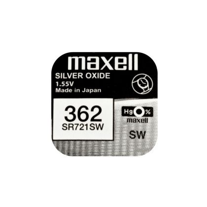 Бутонна батерия сребърна MAXELL SR721 SW  AG11/362/ 1.55V