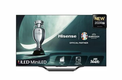 TV Hisense 55" U7NQ, 4K Ultra HD 3840x2160, ULED, FALD, Quantum Dot, 144Hz, IPS, HDR 10+, HLG, Dolby Vision IQ, Dolby Atmos, Smart TV, WiFi 5GHz, WiFi Direct, BT, Anyview Cast, 4xHDMI , 2xUSB, LAN, CI+, DVB-T2/C/S2, Black