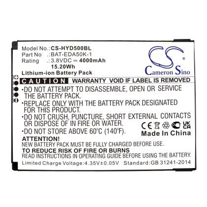 Camera Battery for  barcode scanner Honeywell EDA50K ScanPal 50   BAT-EDA50K-1   LiIon  3.8V 4000mAh Cameron Sino