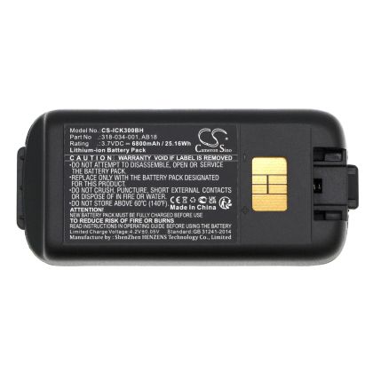 Camera Battery for  barcode scanner Intermec CK3 CK3A  318-034-001 LiIon 3.7V 6800mAh Cameron Sino