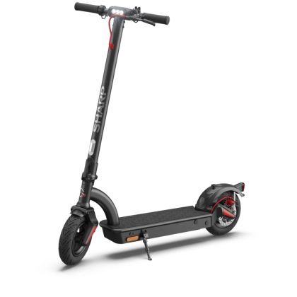 Електрически скутер Sharp Electric Scooter, Range per charge: 40 km, LED Display, USB Charging Port, Bluetooth, IPX4 certification, Wheel size: 10", Dual brake systems, Mechanical bell, Max load: 120 kg, Black + Sharp Phone Holder