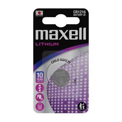 Button battery lithium MAXELL  CR1216 3V