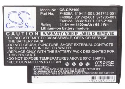 Laptop Battery for HP Business NX9000 LiIon 14,8V 4400mAh CAMERON SINO
