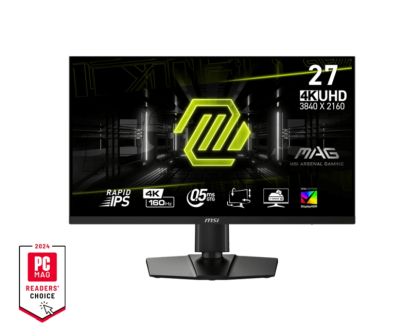 Монитор MSI MAG 274UPF E2, 27", Rapid IPS, 160Hz, 0.5ms, UHD 3840x2160, Flat, HDR 400, AI Vision, FreeSync, PIP, PBP, VRR, ALLM, CEC, 400 nits, 1000:1, 100M:1, 1x DP(1.4a), 2x HDMI (2.1), 1x Type-C (DP alt. PD 15W), Adj.Stand 130mm, Tilt, Swivel, Pivot, V