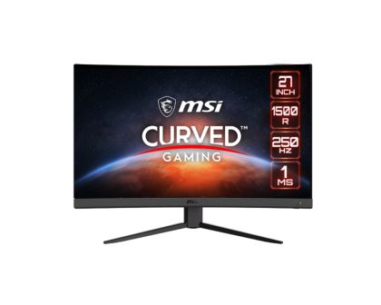 Монитор MSI G27C4X,  27", VA, 250Hz, 1ms, Curved, FHD 1920x1080, AMD FreeSync Premium, Night Vision, Anti-Flicker, LBL, 300 nits, 3000:1, 100M:1, 1x Display Port (1.2a), 2x HDMI (2.0b), Headphone out, Tilt, FRAMELESS, VESA