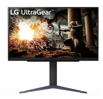 Monitor LG 27GS75Q-B, UltraGear 27" IPS, AG, 1ms GtG, 165Hz, 1000:1, 300cd/m2, QHD 2560x1440, HDR 10, sRGB 99%, AMD FreeSync, G-SYNC Compatible, HDMI, DisplayPort, Headphone Out , Reader mode, Black Stabilizer, Tilt, Height Adjustable, Pivot, Black