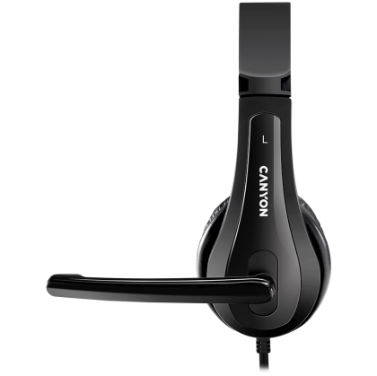 CANYON PC headset HSC-1 PC Mic Flat 2m Black