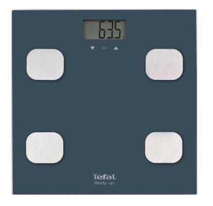 Scale Tefal BM2520V0, Body Up scale, classic design, monitoring weight, fat mass in % and BMI, 150kg / 100g, 8 users memories, auto ON/OFF, tempered glass, 1 x CR3032