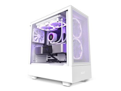 Кутия NZXT H5 Flow Matte White, Mid-Tower