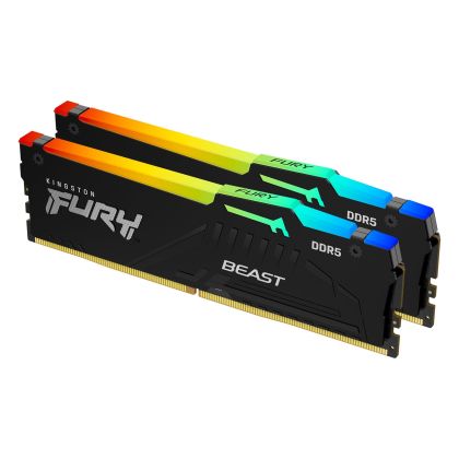 Памет Kingston FURY Beast RGB 32GB (2x16GB) DDR5 - KF560C30BBEAK2-32