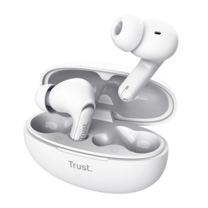 Headphones TRUST Yavi Bluetooth ENC Earbuds White