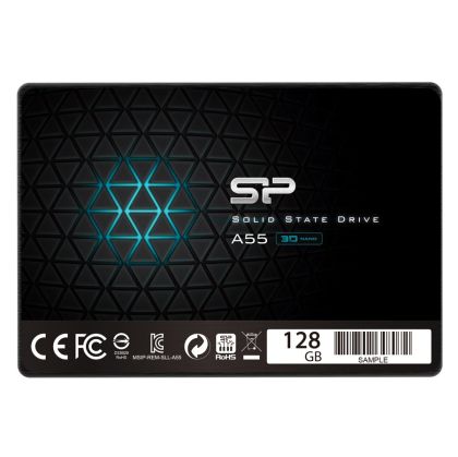 Silicon Power Ace - A55 128 GB SSD SATAIII (3D NAND) 3D NAND, SLC Önbellek, 7 mm 2,5'' Mavi - Maksimum 550/420 MB/s - Tam Kapasite, EAN: 4712702659108