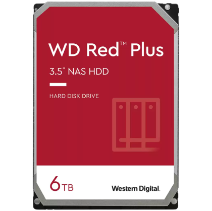 HDD NAS WD Red Plus (3.5'', 6TB, 256MB, 5400 RPM, SATA 6 Gb/s)