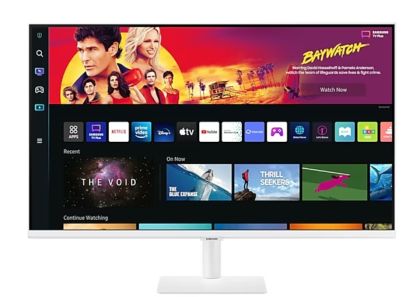 Монитор Samsung 32BM701, 32" VA LED, SMART, 60 Hz, 4 ms GTG, 3840x2160, 300 cd/m2, 3000:1, HDR 10, Eye Saver, Flicker Free, Auto Source Switch+, USB-C, 3xUSB 2.0, 2xHDMI 2.0, Wi-Fi 5, Bluetooth 4.2, Speakers, 178°/178°, White