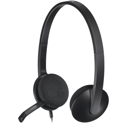 LOGITECH H340 Corded Headset - BLACK - USB