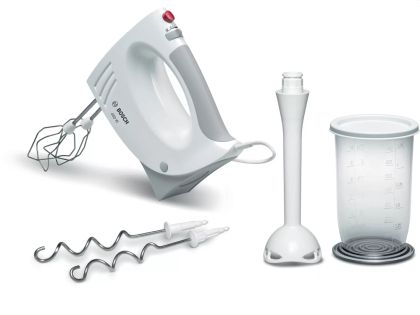 Миксер Bosch MFQ3540, Hand mixer, 450 W, 5 speeds plus turbo function, White-gray